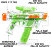 Hyper Gel Glow in The Dark NightStrike Blaster, Semi and Fully Automatic Gel Blaster & 5,000 Glow in The Dark Hyper Gel Pellets, 600 Capacity Hopper & 850 Capacity Mag