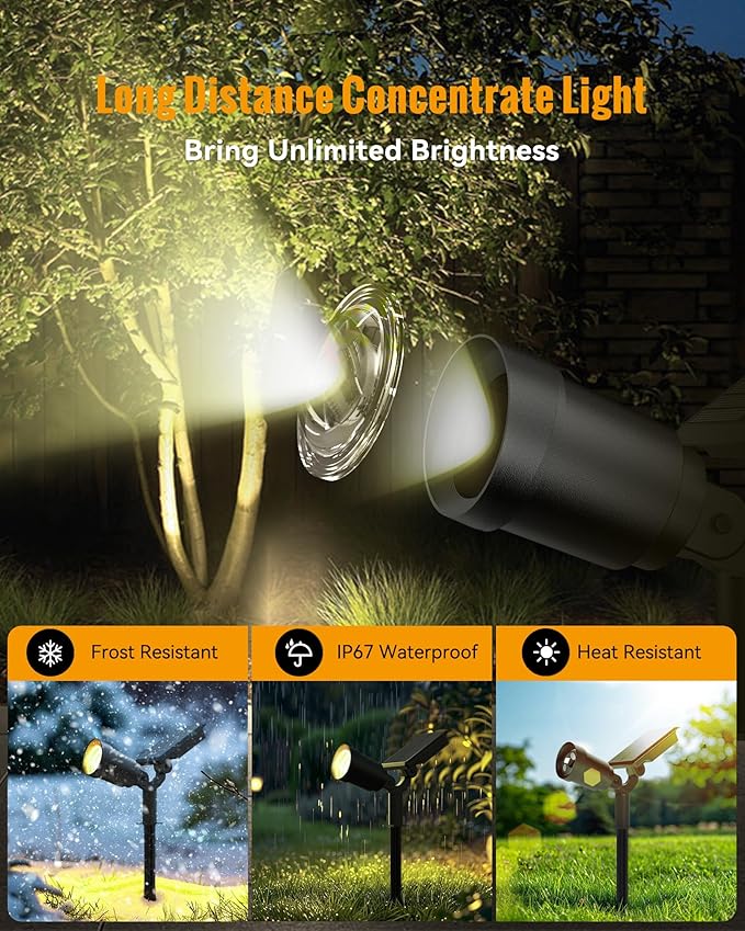 Solar SpotLights Outdoor 6 Pack