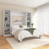 Claremont Full Murphy Bed with Closet Organizers White, Space-Saving Sleeping Arrangement for Multipurpose Room
