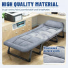 1pc Deluxe Sleeping Cot Bed, 6 Adjustable Positions, Portable & Foldable Folding Cots for Sleeping with Pillow, Heavy Duty Sturdy Frame, for Camp, Travel, Beach, Patio