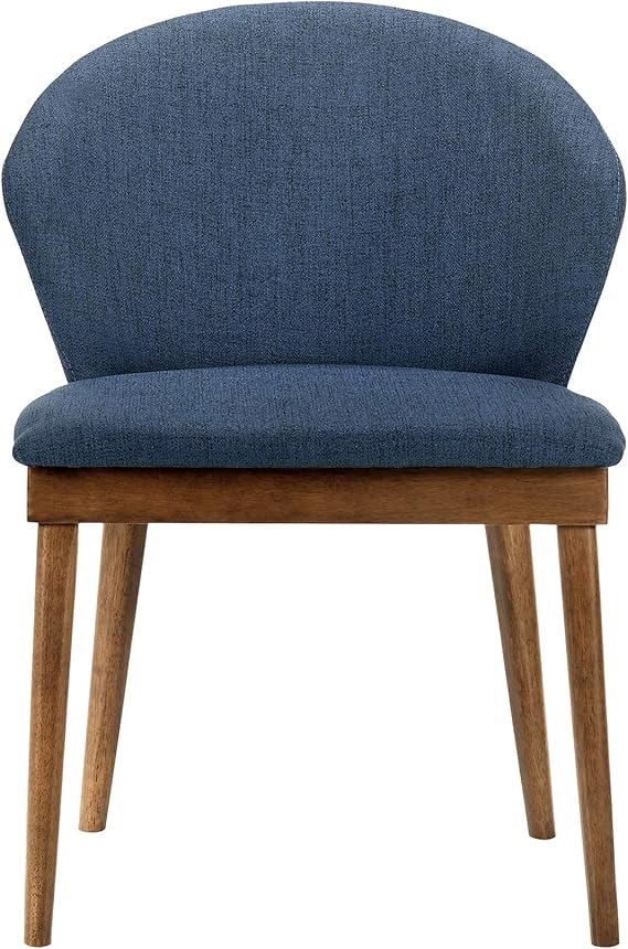 Westmont and Juno Chairs, Blue/Walnut Wood, Set of 2