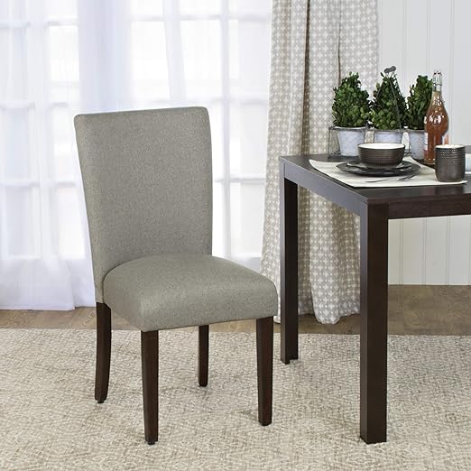 Parsons Classic Upholstered Accent Dining Chair, Single Pack, Light Grey