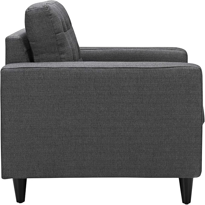 Empress Upholstered Armchair in Gray