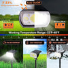 4 Pack Solar Spotlight Outdoor, lumens Solar Outdoor Lights Waterproof, olar Lights Outdoor Waterproof Landscape Spot Lights Wall Garden Lights for Yard Outdoor Solar Lights