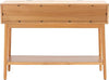 Baisley Natural 2-Drawer Lower Shelf Rattan Console Table