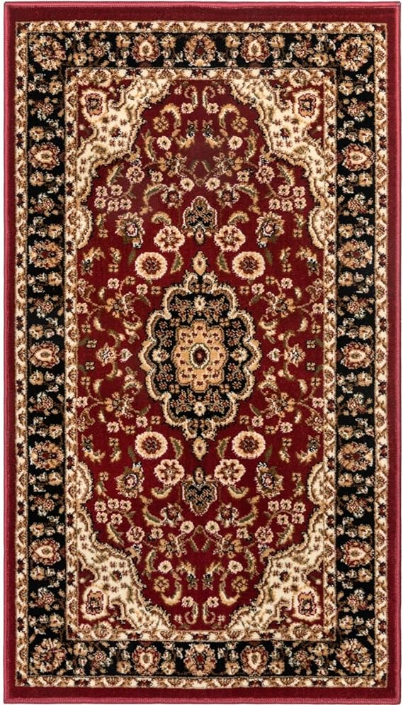 Barclay Medallion Kashan Red Traditional 2'3" X 3'11" Area Rug