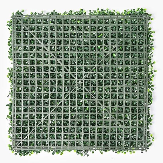 12 Pieces Artificial Boxwood Panels Topiary Hedge Plant, Privacy Hedge Screen Sun Protected Suitable for Outdoor, Indoor, Garden, Fence, Backyard and Decor (12PCS)