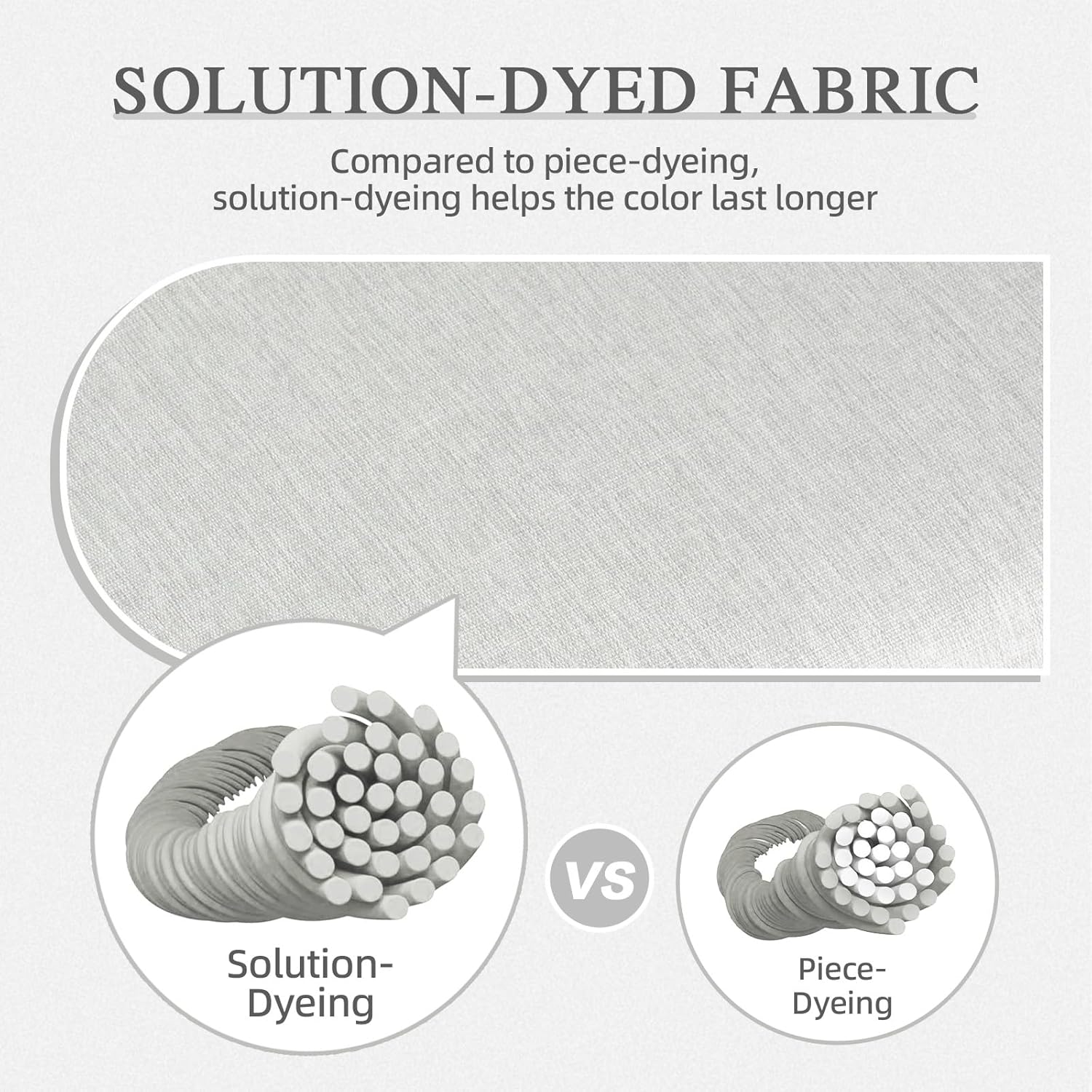 Polyester High Back Segmented Outdoor Chair Cushion, Set of 4, Grey