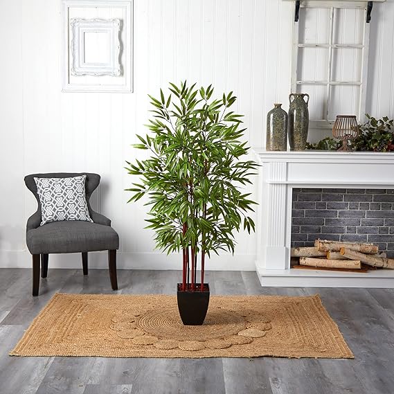 Artificial Bamboo Silk Tree with Planter Salvage & Co Indy