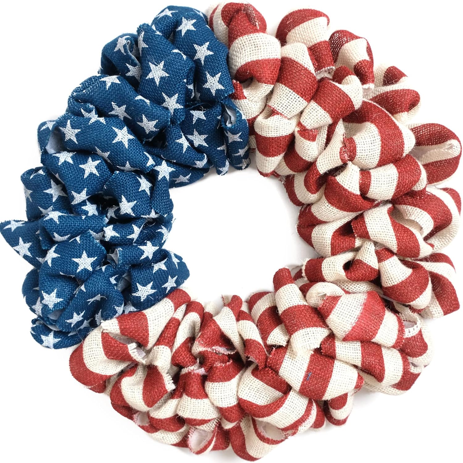 20Inch Patriotic Burlap Wreath, final cut