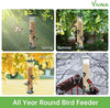 Bird Feeder, 2 Pack Classic Tube Bird Feeders for Outdoors Hanging Bird Feeder with 6 Feeding Ports, 2LB Seed Capacity Wild Bird Feeders