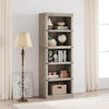 5 Tier Bookcase, Farmhouse Book Shelf with Storage