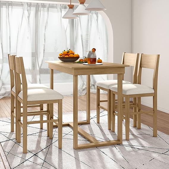 Counter Height 4-Piece Dining Chairs ONLY (Light Brown)