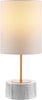 Lighting Collection Kamilah Modern Contemporary USB Charging Port White Marble Base Bedroom Living Room Home Office Desk Nightstand Table Lamp (LED Bulb Included)