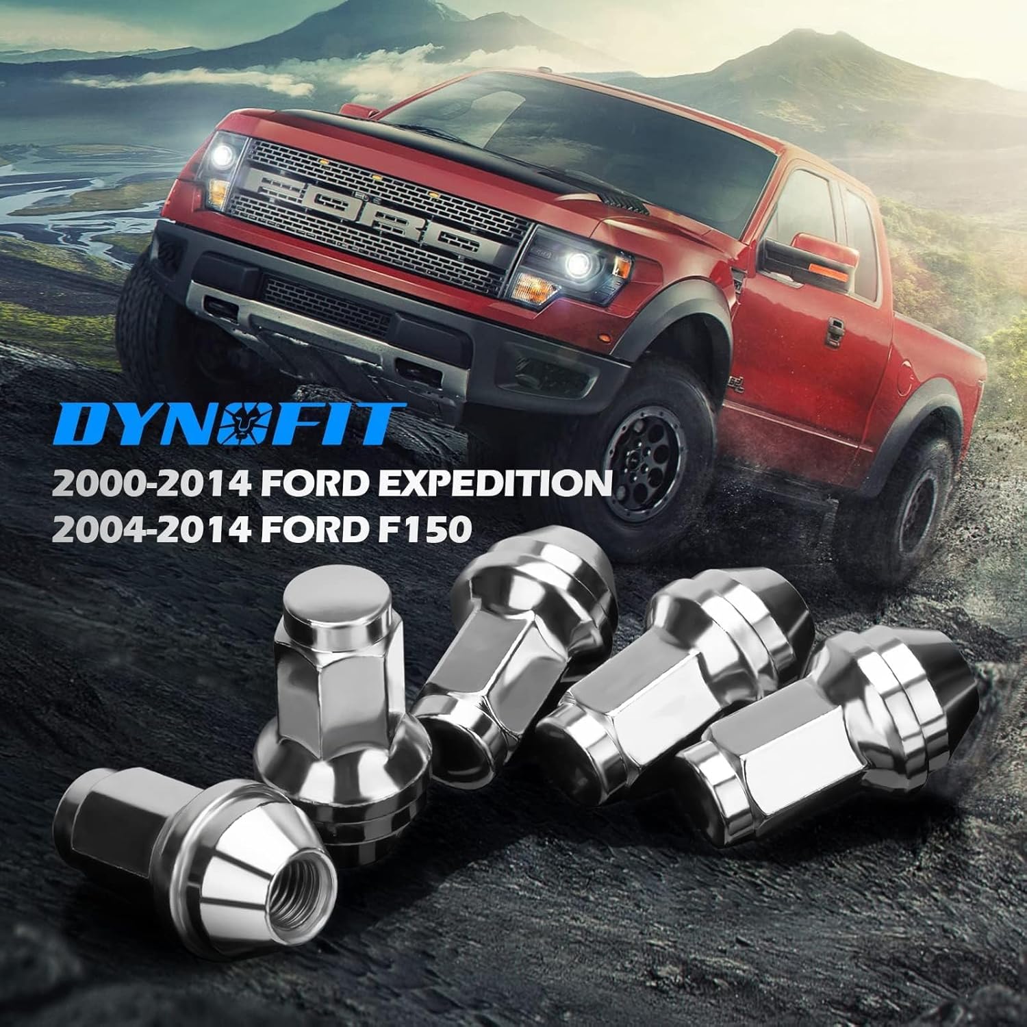 OEM Lug Nuts for F150 2000-2014, One-piece Factory Steel Tuner Nuts Compatible With Ford Expedition Navigator 03-14, Stock Wheel Nuts Replace