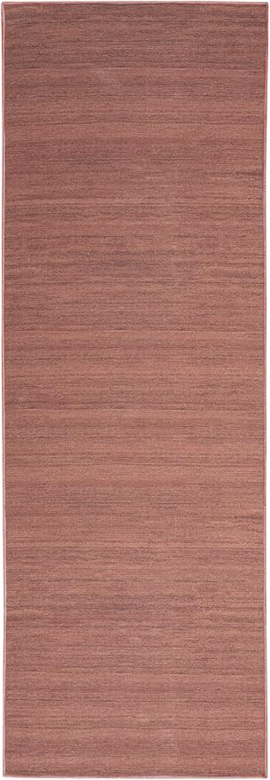 Washable Essentials Modern Mocha 2'2" x 8' Area Rug, Non Shedding