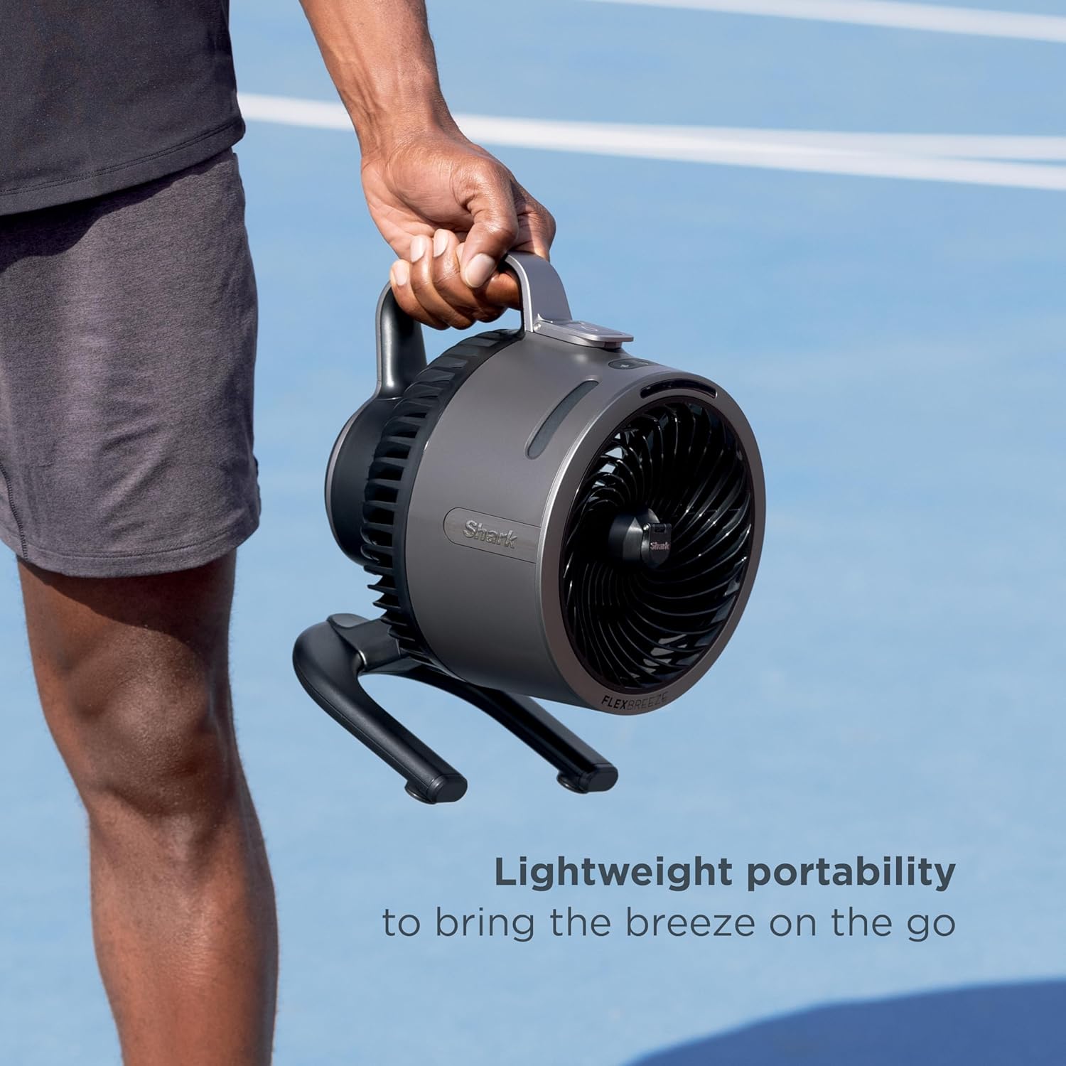 Ultra-powerful portable fan, 5 speeds, 2 bonus modes, & evaporative misting, Glacier