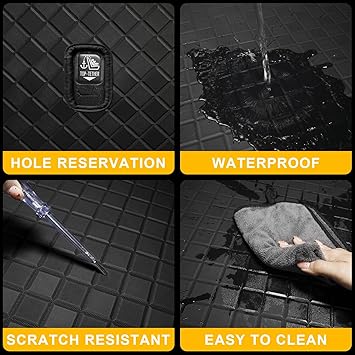 Cargo Mat & Backrest Mat Compatible Honda CRV CR-V - Leather Trunk Liner Back Seat Cover Protector