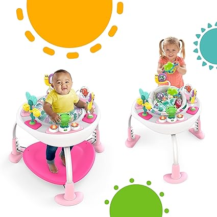 Bounce Bounce Baby 2-in-1 Activity Jumper & Table - Playful Palms