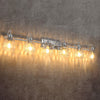 Modern Glass Bathroom Vanity Lights Chrome Fixtures Crystal Wall Mount, 5 Lights