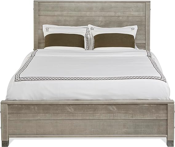 Baja Driftwood Grey, Queen Size, Panel Headboard, Platform Bed