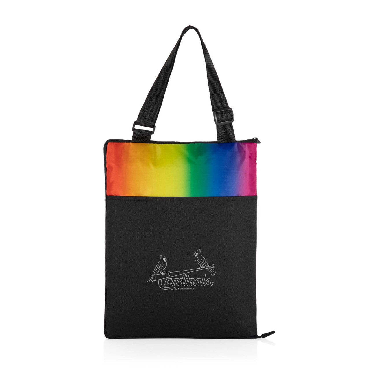 St. Louis Cardinals Vista Outdoor Picnic Blanket & Tote (Rainbow with Black)