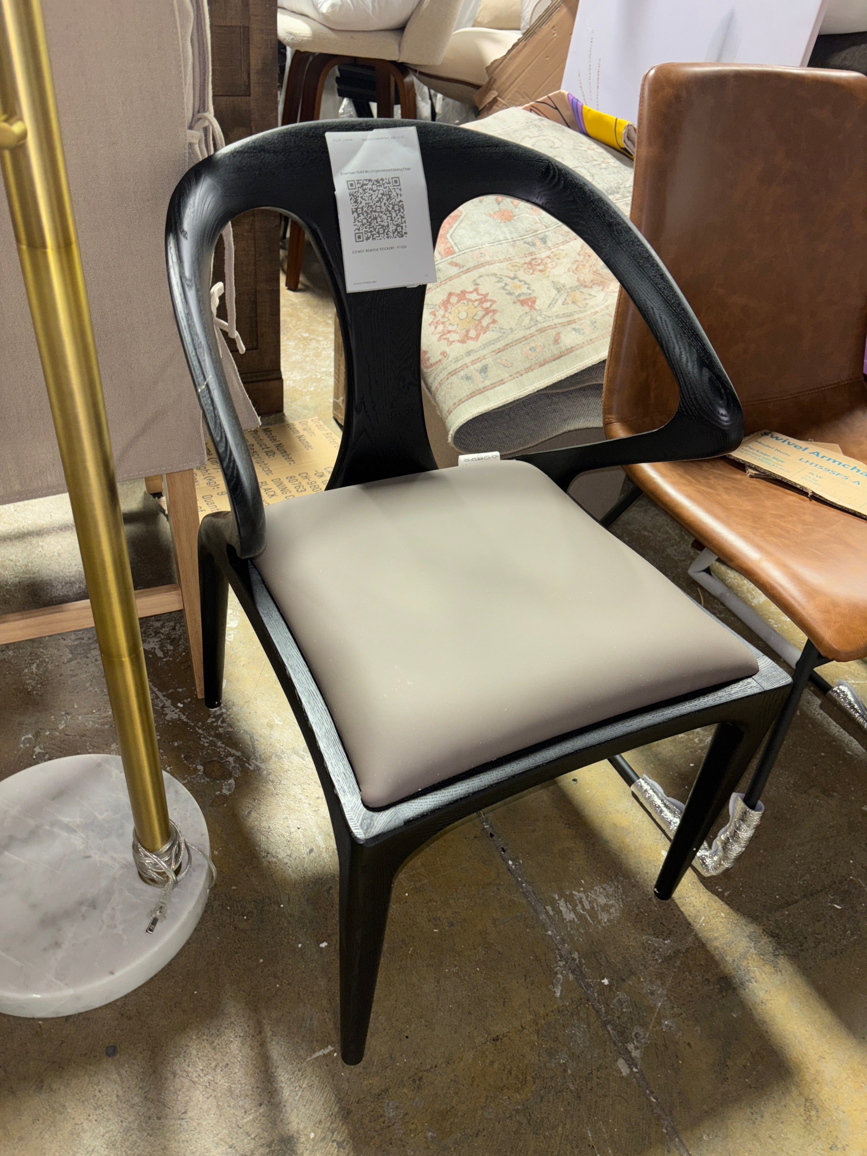 Downham Solid Wood Upholstered Dining Chair SHOWROOM ITEM