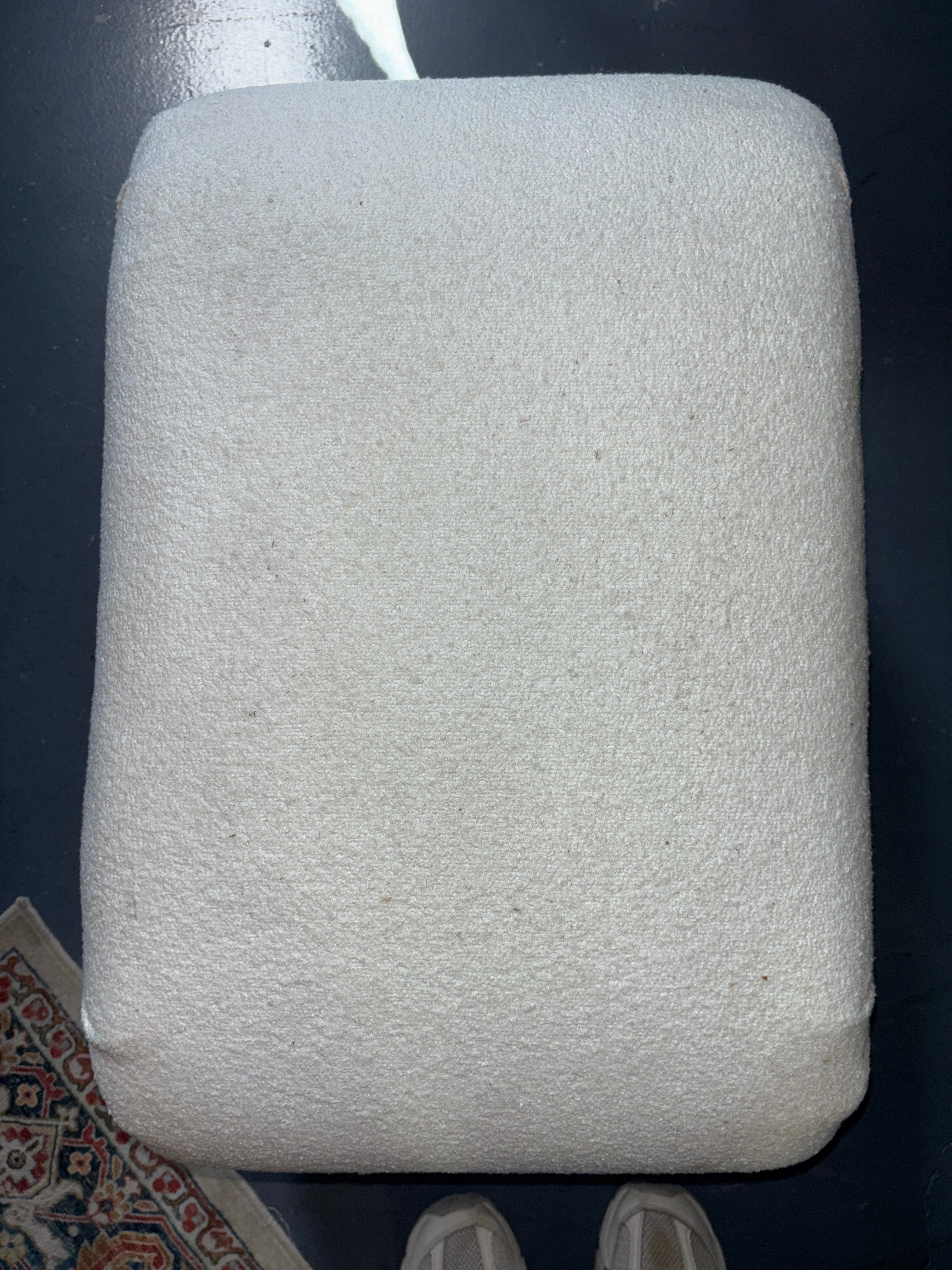 Cicely Waterfall Ottoman - Cream Boucle SHOWROOM ITEM