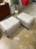 (Set of 2) Eagle Peak Wicker Outdoor Ottomans - Gray SHOWROOM ITEM