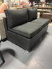 Costway 2pc Patio Rattan Armless Loveseat W/ Cushions - Black Cushion & Base SHOWROOM ITEM