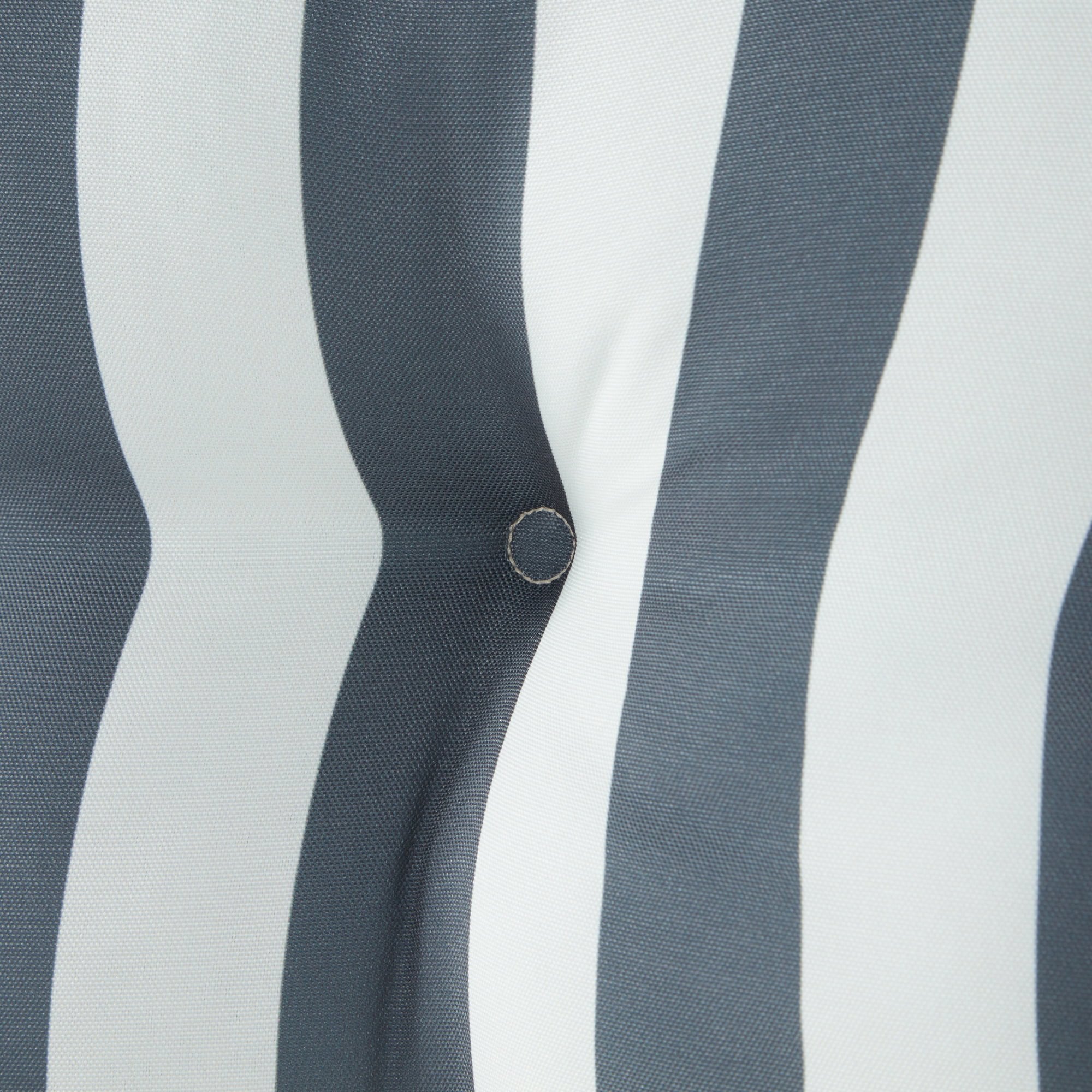 Outdoor High Back Dining Chair Cushion in Canopy Stripe Gray