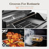 4-Burner Propane Gas Grill and Griddle Combo with Side Burner in Black
