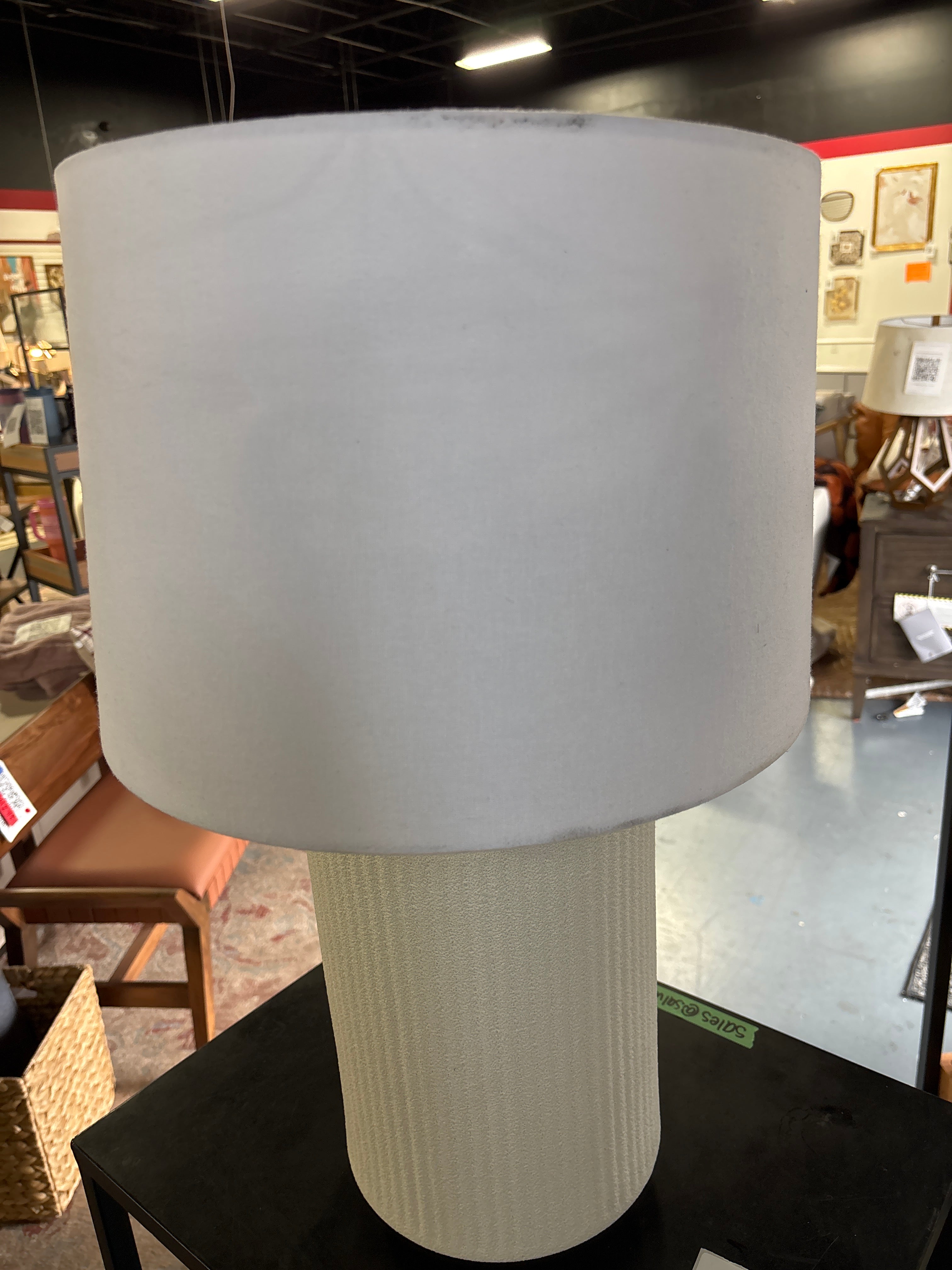 24"x16" Ceramic Assembled Table Lamp - White SHOWROOM ITEM