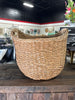 Large Round Braided Seagrass Basket - Brightroom™: Handwoven Khaki Wicker for Blanket Storage, Nest Certified - SHOWROOM ITEM