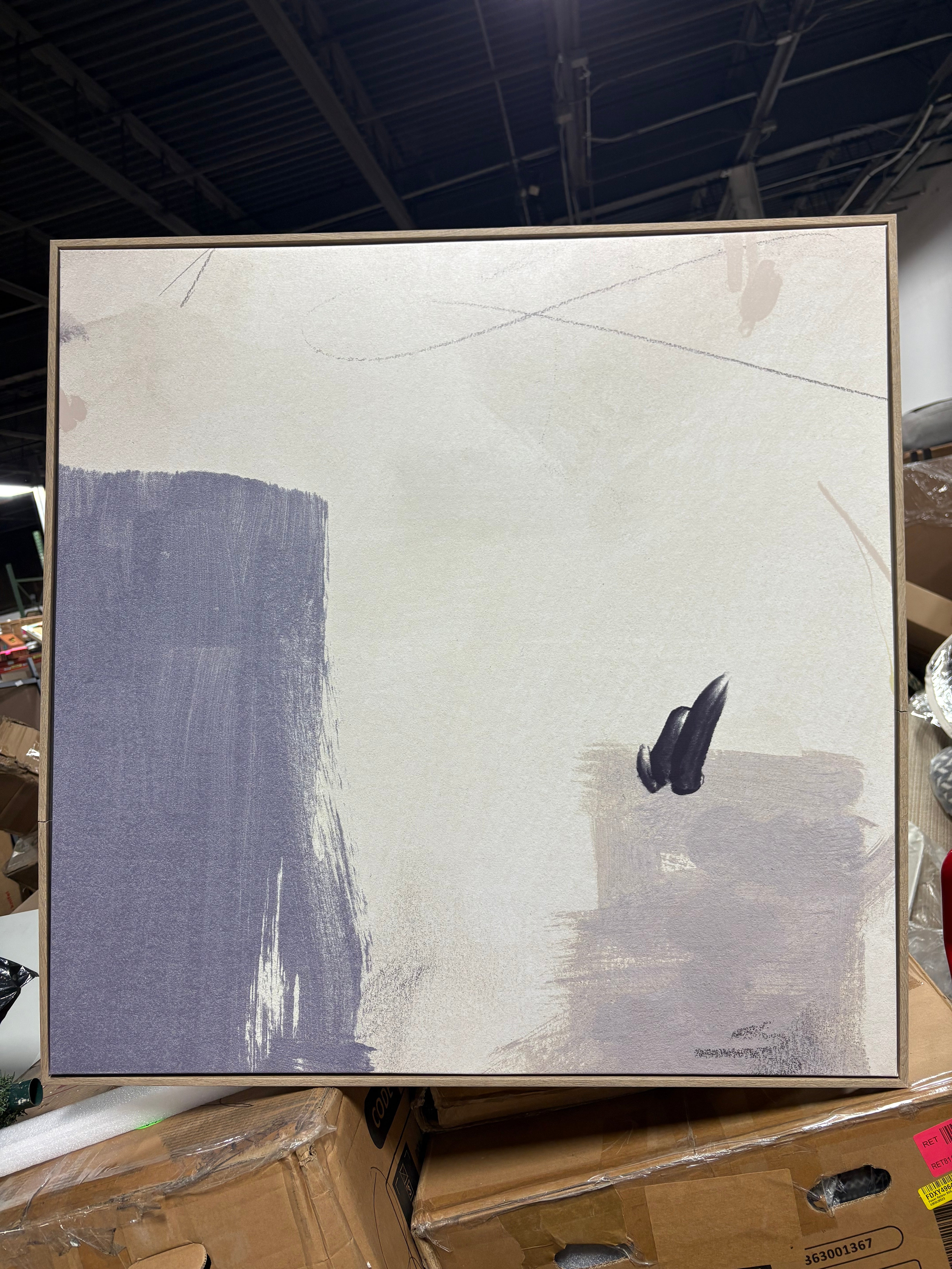 36" x 36" Shape Abstract Framed Wall Canvas