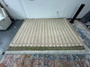 Striped/Clipped Yarn Rug Beige