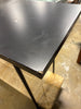 Metal and Rush Weave Top Console Table - Black SHOWROOM ITEM