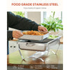 2-Pan Stainless Steel Rectangle Chafing Dish Buffet Catering Warmer Set 4-Piece