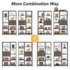 Bookshelf, 5 Shelf Etagere Bookcase with 2 Drawers