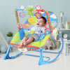 Baby Bouncer Infant to Toddler Rocker & Seat with Vibrations and Removable -Toy Bar, Blue