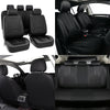 PU Leather Car Seat Covers 5 Seats 9Pcs Black Waterproof Four Seasons Universal Luxury Pad for Auto Truck Van SUV