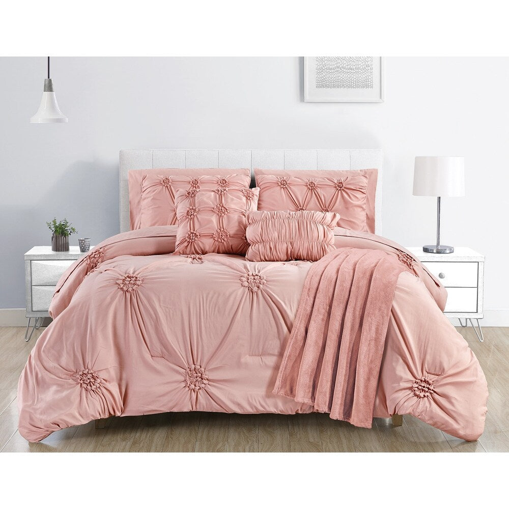 9-Piece Comforter Set - Queen - Blush