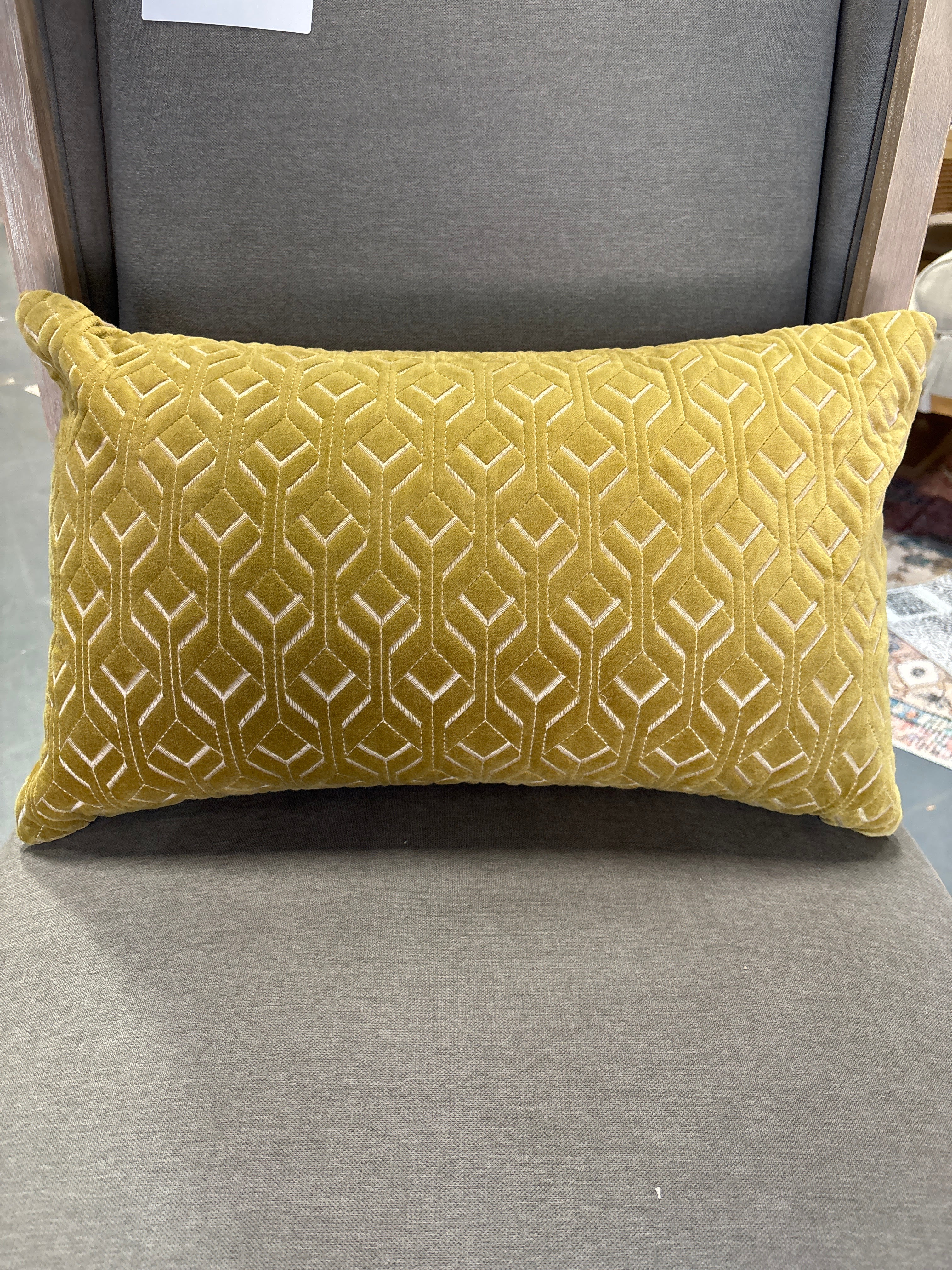 13"x21" Oversize Colinet Trellis Lumbar Throw Pillow Cover SHOWROOM ITEM