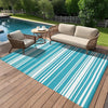 Outdoor Rug Waterproof Plastic Straw Patio Rug 10' x 14'