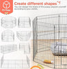 8 Panel Foldable Metal Dog Exercise Pen Pet Playpen Dog Fence Outdoor & Indoor Use for Small Animals with Door Black