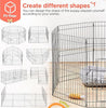 8 Panel Foldable Metal Dog Exercise Pen Pet Playpen Dog Fence Outdoor & Indoor Use for Small Animals with Door Black