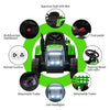 12V Kids Battery Powered Electric Tractor with Trailer, Toddler Ride On Car w/ Remote Control, 7-LED Headlights, 2+1 Gear Shift, MP3 Player USB Port for Kids 3-6 Years