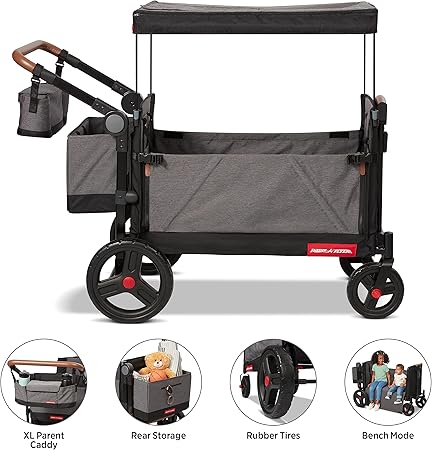 Atlas Stroll N Wagon, Folding Wagon - Gray