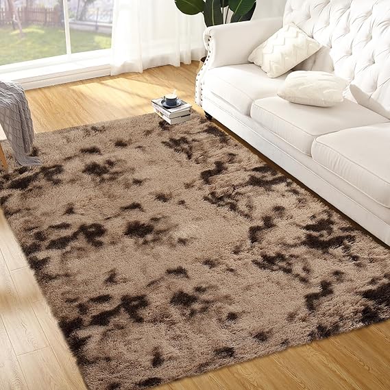6x9 Feet Soft Fluffy Rugs Shaggy Faux Fur, Coffee