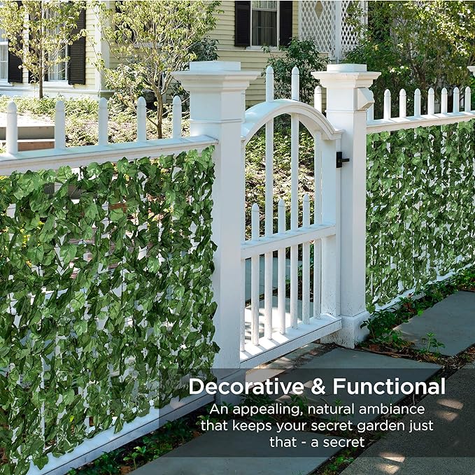 Artificial Faux Ivy Arrangement Hedge Privacy Fence, Yard